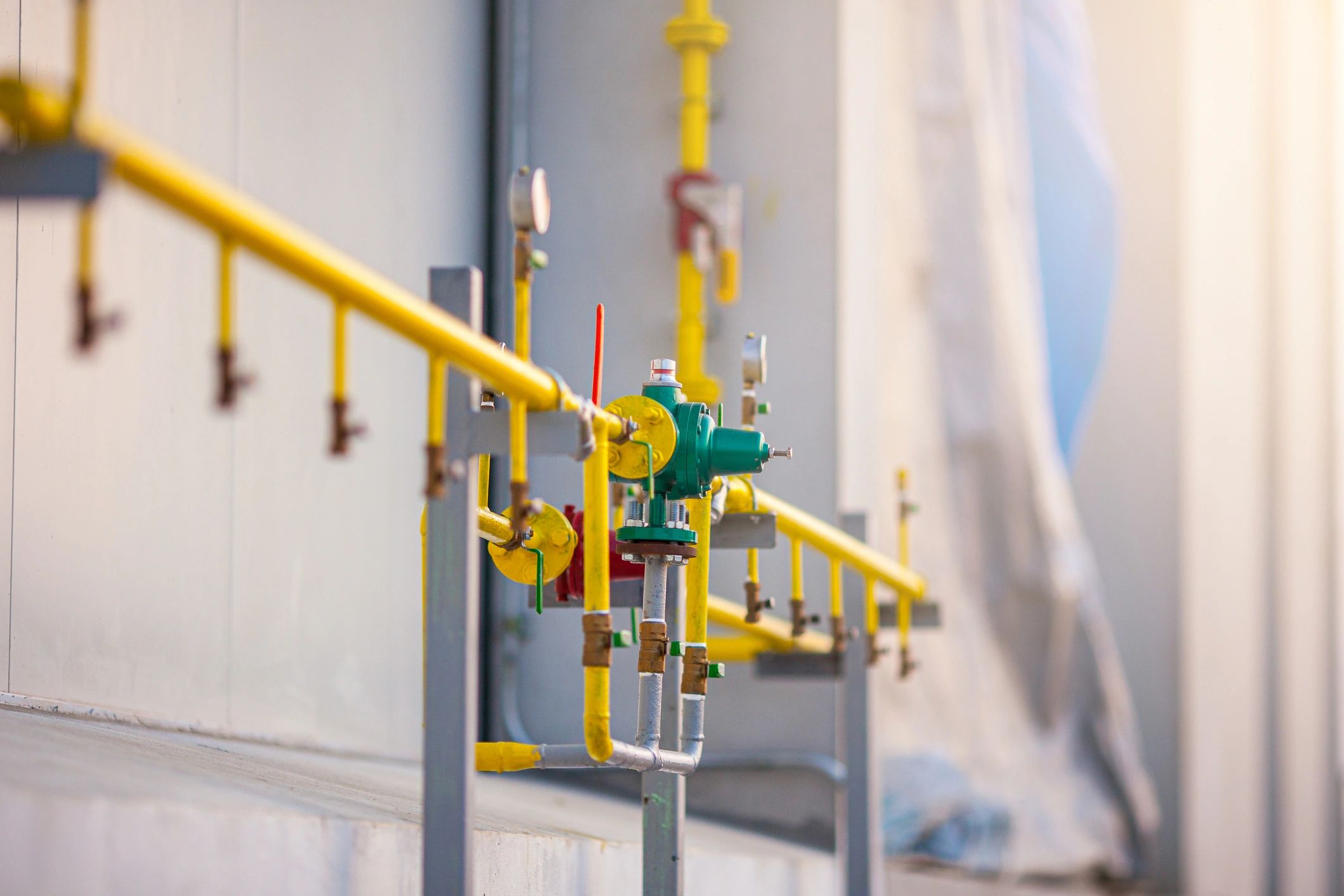 Industrial gas fitting work